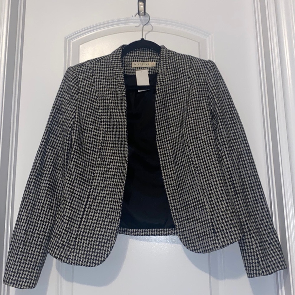 Houndstooth blazer